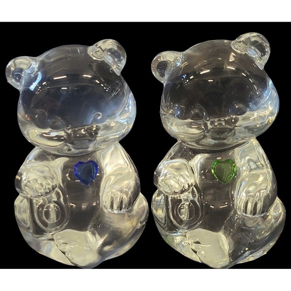 Fenton Jackets & Blazers - Fenton Glass Teddy Bear Figurines SET OF 2